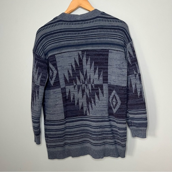 Lucky Brand Southwestern Geometric Heritage Print Cardigan Sweater Size Small - Picture 12 of 16